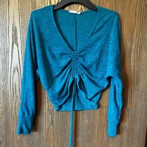Women’s Crop Sweater Lush Brand - Teal - EUC